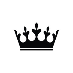 Crown flat icon vector on white background. 