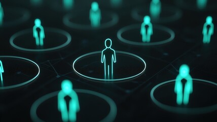 AI-powered customer service concept illustrated with holographic tools and glowing interfaces, clean professional aesthetic. , closes up