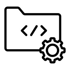 software development line icon