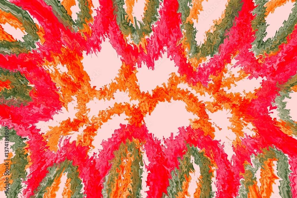 Poster vibrant explosion of colors in a dynamic abstract art composition