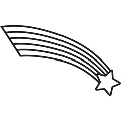 Shooting star line galaxy decoration