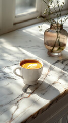 cup of coffee on the table