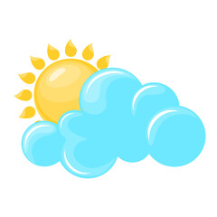 Sun in clouds weather forecast