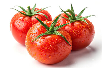 Juicy Red Tomatoes: Fresh, Ripe, Water Droplets
