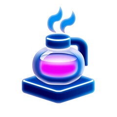 Electric water lamp with blue and pink gradient design