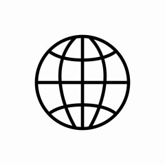 Globe world icon vector sign