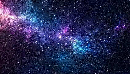 Fototapeta premium An abstract gradient with cosmic inspiration, incorporating ultramarine and cerulean hues, bears a striking resemblance to a far-off galaxy or nebula
