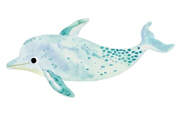 Cute narwhale illustration whimsical dolphin animal.