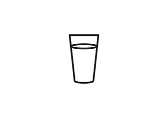 drink line icon logo png transparent template icon vector illustration