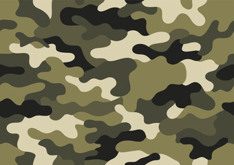 camouflage pattern military background vector texture seamless army clothing green black colors