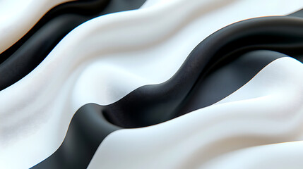 Obraz premium Dynamic black and white stripes textile design studio high contrast close-up modern aesthetic for visual appeal