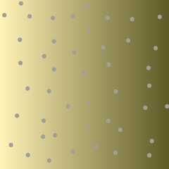 灰色の水玉模様が散らばるゴールド背景　グラフィック素材