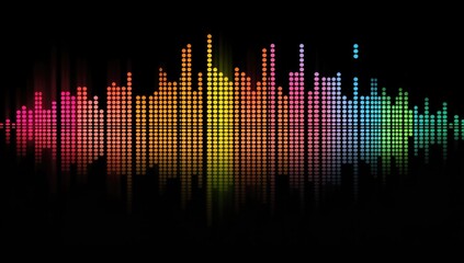 Colorful audio waveform