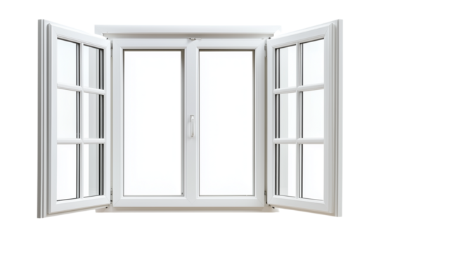 window frames with glass on Transparent PNG format background. 