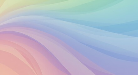 Abstract Wavy Background with Pastel Colors Creates a Calming Effect