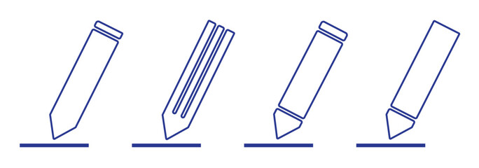 Edit icon set. Notepad edit document with pencil icon. Pencil icon, sign up icon. Business concept note edit pictogram. Vector illustration. EPS 10