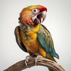 Vibrant Macaw Parrot Perched on a Branch