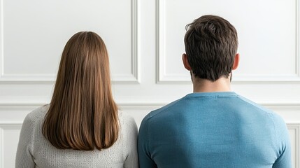 Emotional moment between couple home interior photography intimate back view relationship dynamics
