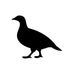 Game bird silhouette vector flat illustration design.