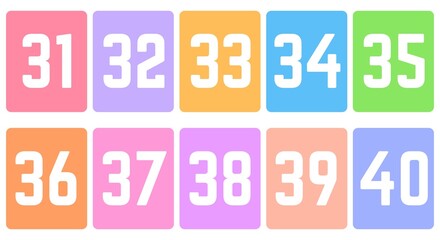Colorful number flashcards for kids' learning. Perfect for teaching counting and number recognition.