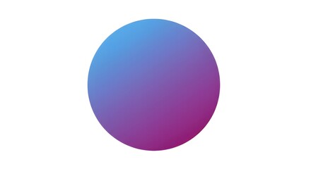 A vibrant circular shape with a smooth gradient transitioning from blue to purple, symbolizing creativity and modernity.