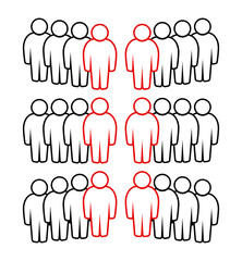 Symbol, ikona ludzi. Plik wektorowy.