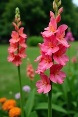 Vibrant snapdragon flowers in full bloom in a garden setting,  plant,  petals