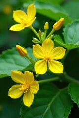 Vibrant yellow lemon cucumber flowers blooming on plant,  summer,  agriculture