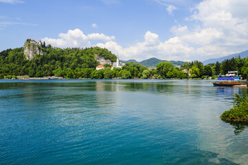 Fototapeta premium Triglav, Bled, See, Slowenien, Nordslowenien