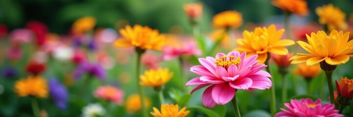 Vibrant display of colorful flowers at a botanical garden show,  competition,  lush