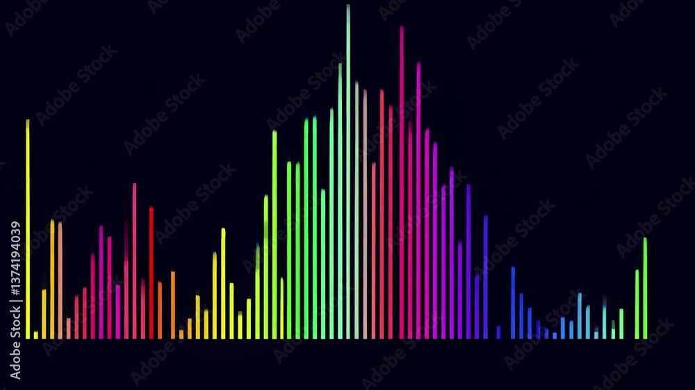 Poster immerse yourself in the rhythm: vertical bars pulsate and dance in a seamless loop, creating a dynam