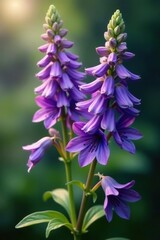 Fototapeta premium Vibrant purple flowers blooming in high definition wallpaper, blooming, petals