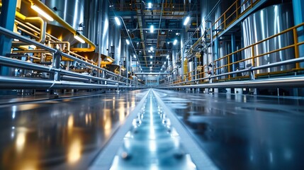 Eco-friendly biofuel processing enhanced by AI to maximize efficiency and reduce waste output.