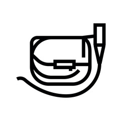 endoscopy black line icon for digital and print projects.