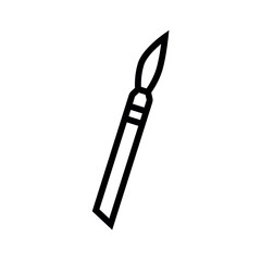 scalpel black line icon for digital and print projects.