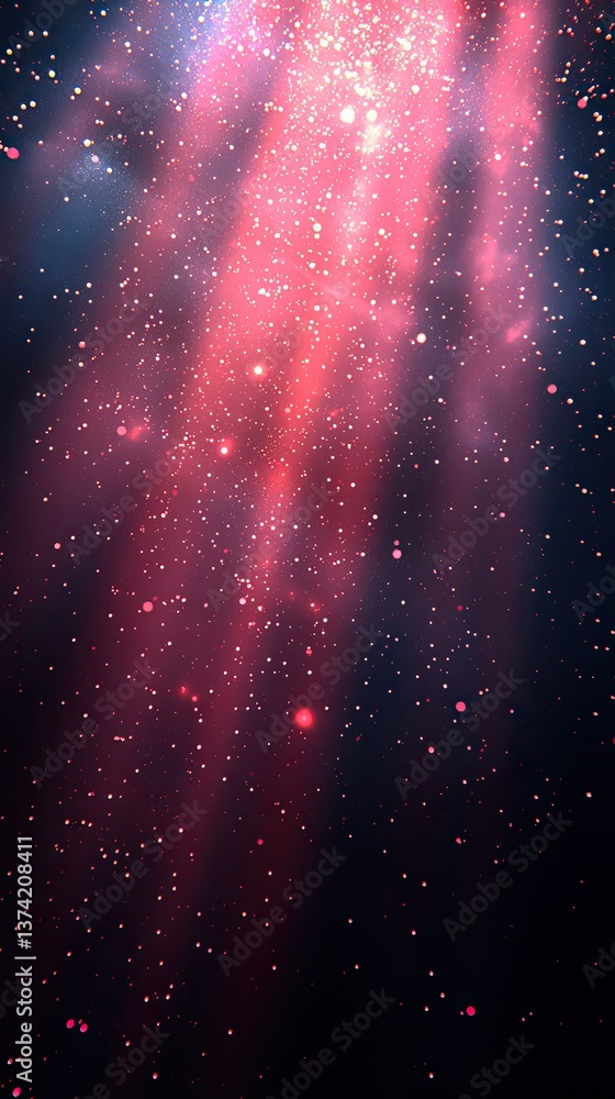 Poster abstract image of starlight and cosmic rays in space