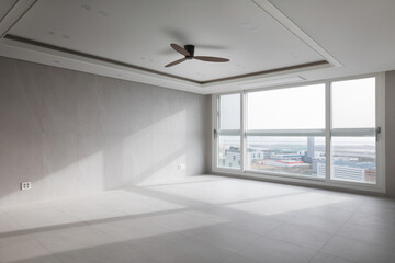 A bright living room is hot, so a ceiling fan is essential