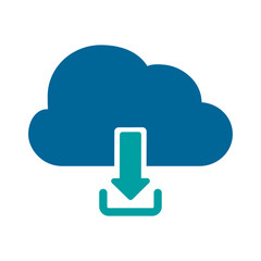 Cloud computing web icon set. Set of icons for data storage, download, upload, database, server