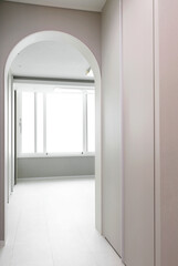 Fototapeta premium The line between the rooms was constructed in an oval shape
