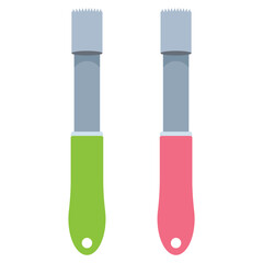 Apple core removal tool vector cartoon illustration isolated on a white background.