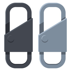 Versatile zipper pull replacement vector cartoon illustration isolated on a white background.