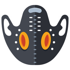 Anti pollen mask vector cartoon illustration isolated on a white background.