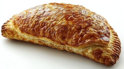 A Delicious Golden Brown Baked Pastry Treat Isolated on White