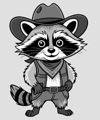 Funny cowboy raccon meme