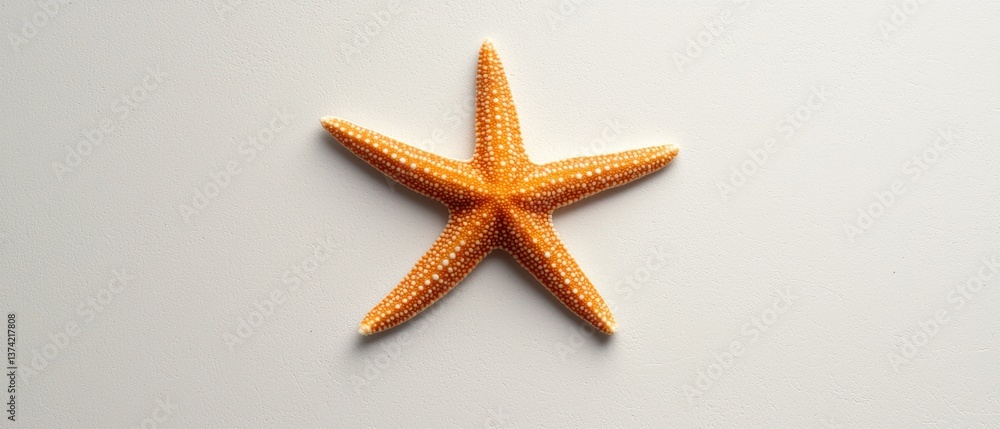 Aufkleber close-up of a starfish on a plain white background. the starfish is in the center of the image and i