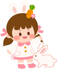 Easter Bunny Costume Girl
