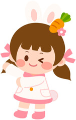 Easter Bunny Costume Girl
