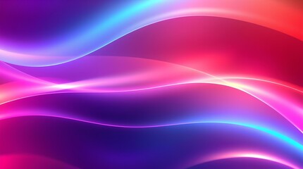 Fototapeta premium Abstract Fluid Wave Composition with Vibrant Magenta, Blue and Purple Gradient Light Streams