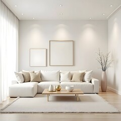 modern living room with sofa