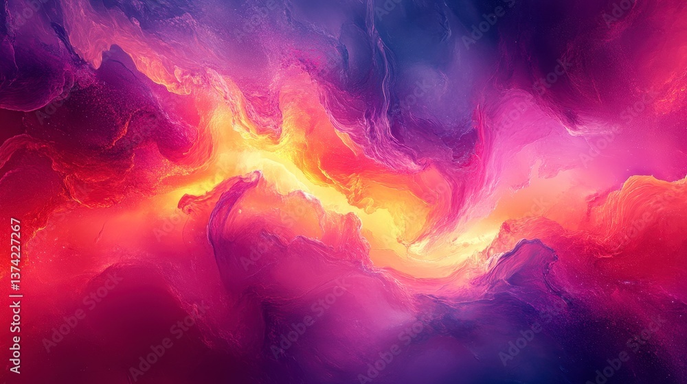 Aufkleber colorful abstract explosion background with swirling nebula pattern in deep space and vibrant cosmic